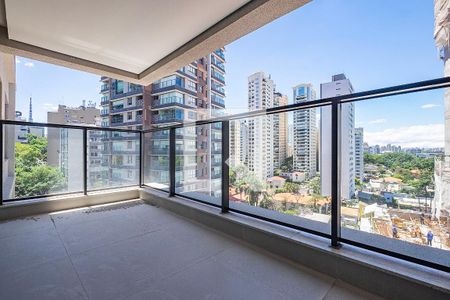 Sala/Cozinha - Varanda de apartamento à venda com 1 quarto, 59m² em Jardins, São Paulo