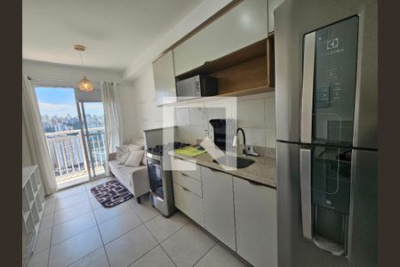Cozinha de kitnet/studio para alugar com 1 quarto, 28m² em Vila das Belezas, São Paulo