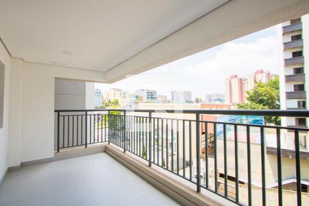 Varanda da sala de apartamento para alugar com 3 quartos, 86m² em Vila Gilda, Santo André