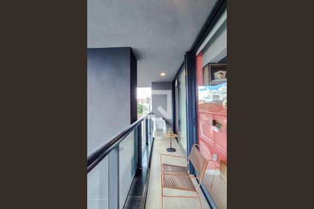 Varanda da Sala de apartamento à venda com 1 quarto, 40m² em Perdizes, São Paulo
