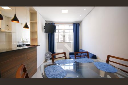 Sala de apartamento para alugar com 1 quarto, 44m² em Boqueirão, Praia Grande