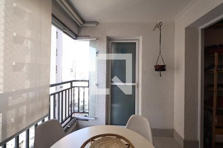 Varanda gourmet  de apartamento à venda com 3 quartos, 96m² em Vila Scarpelli, Santo André