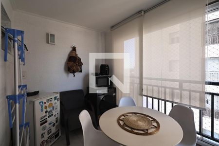 Varanda gourmet  de apartamento à venda com 3 quartos, 96m² em Vila Scarpelli, Santo André