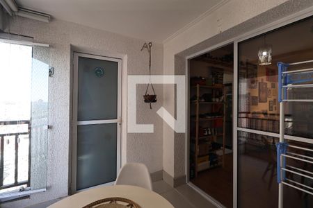 Varanda gourmet  de apartamento à venda com 3 quartos, 96m² em Vila Scarpelli, Santo André