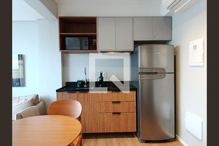 Sala/Cozinha integrados de apartamento à venda com 1 quarto, 32m² em Jardim Paulista, São Paulo