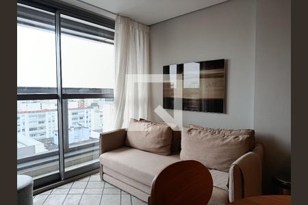 Sala/Cozinha integrados de apartamento à venda com 1 quarto, 32m² em Jardim Paulista, São Paulo