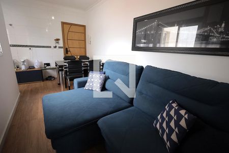 Sala de apartamento à venda com 2 quartos, 77m² em Vila Scarpelli, Santo André