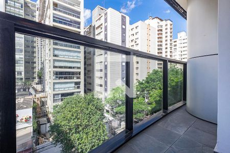 Varanda de kitnet/studio para alugar com 1 quarto, 23m² em Jardins, São Paulo