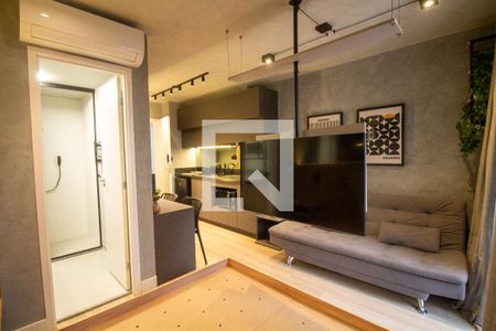 Sala / Quarto - Studio de kitnet/studio à venda com 1 quarto, 25m² em Jardim das Acacias, São Paulo