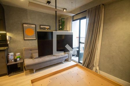 Sala / Quarto - Studio de kitnet/studio à venda com 1 quarto, 25m² em Jardim das Acacias, São Paulo