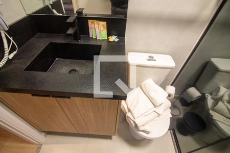 Banheiro Social de kitnet/studio à venda com 1 quarto, 25m² em Jardim das Acacias, São Paulo