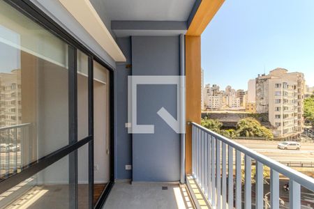Varanda de kitnet/studio para alugar com 1 quarto, 33m² em República, São Paulo