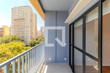 Varanda do Studio de kitnet/studio para alugar com 1 quarto, 33m² em República, São Paulo