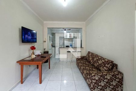 Sala de apartamento para alugar com 1 quarto, 30m² em Guilhermina, Praia Grande