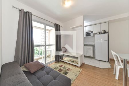 Sala de apartamento para alugar com 1 quarto, 36m² em Santo Amaro, São Paulo