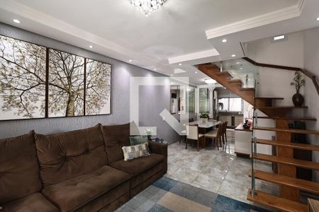 Sala de casa de condomínio à venda com 3 quartos, 140m² em Parque Sao Vicente, Santo André