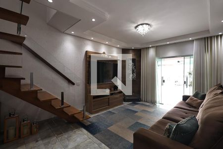 Sala de casa de condomínio à venda com 3 quartos, 140m² em Parque Sao Vicente, Santo André