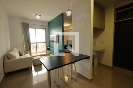 Sala de apartamento para alugar com 1 quarto, 37m² em Ribeirânia, Ribeirão Preto