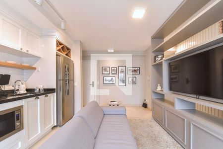 Sala/Cozinha de apartamento à venda com 1 quarto, 40m² em Santo Amaro, São Paulo