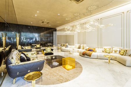 Hall social de kitnet/studio para alugar com 1 quarto, 30m² em Indianópolis, São Paulo
