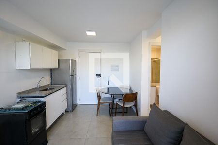 Sala - Cozinha  de apartamento para alugar com 2 quartos, 36m² em Jardim Caravelas, São Paulo
