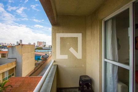 Varanda da sala de apartamento à venda com 2 quartos, 60m² em Silveira, Santo André