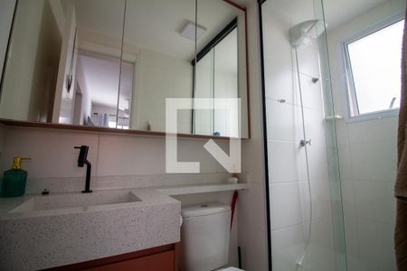 Banheiro da Suíte de apartamento para alugar com 1 quarto, 29m² em Jardim Caravelas, São Paulo