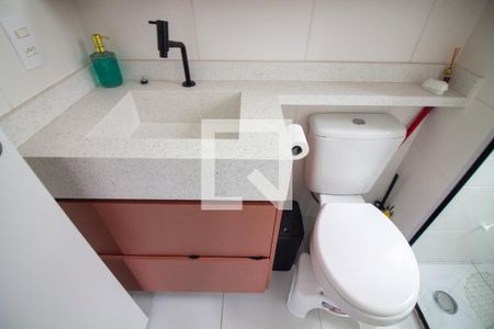 Banheiro da Suíte de apartamento para alugar com 1 quarto, 29m² em Jardim Caravelas, São Paulo