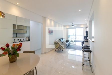Sala de apartamento para alugar com 3 quartos, 116m² em Vila Tupi, Praia Grande