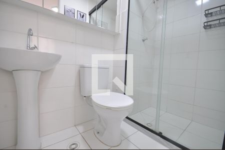 Banheiro do Quarto Suíte de apartamento à venda com 1 quarto, 29m² em Parque Vitoria, São Paulo