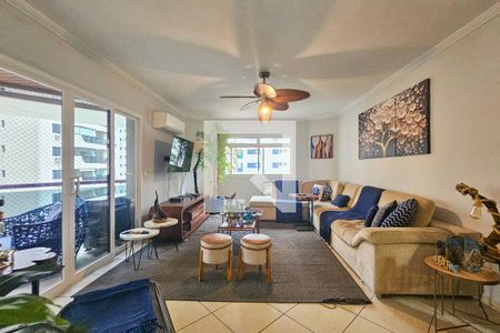 Sala de apartamento para alugar com 3 quartos, 136m² em Pitangueiras, Guarujá