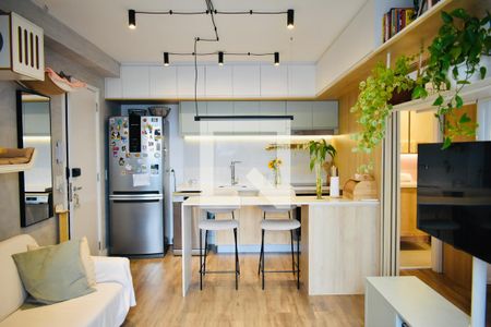 Sala de apartamento à venda com 1 quarto, 35m² em Mirandópolis, São Paulo