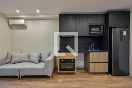 Sala/Cozinha de apartamento para alugar com 1 quarto, 44m² em Indianópolis, São Paulo