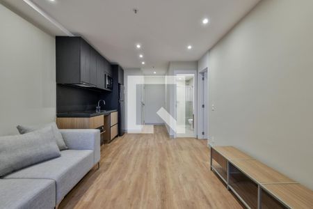 Sala/Cozinha de apartamento para alugar com 1 quarto, 44m² em Indianópolis, São Paulo