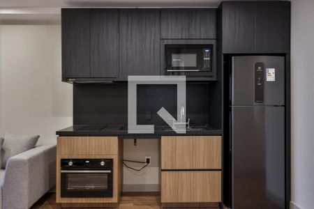 Sala/Cozinha de apartamento para alugar com 1 quarto, 44m² em Indianópolis, São Paulo