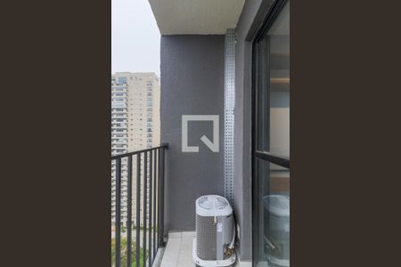 Varanda da Sala de apartamento para alugar com 1 quarto, 27m² em Campo Belo, São Paulo