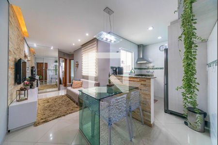 Sala de apartamento à venda com 2 quartos, 90m² em Vila Linda, Santo André