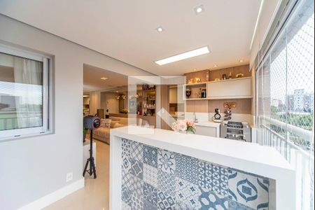 Varanda Gourmet de apartamento à venda com 3 quartos, 90m² em Vila Apiai, Santo André