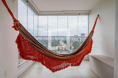 Varanda da Sala/Cozinha de apartamento para alugar com 2 quartos, 55m² em Jardim Paulistano, São Paulo