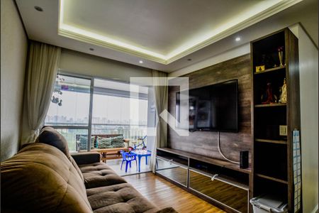 Sala de apartamento à venda com 3 quartos, 91m² em Vila Eldizia, Santo André