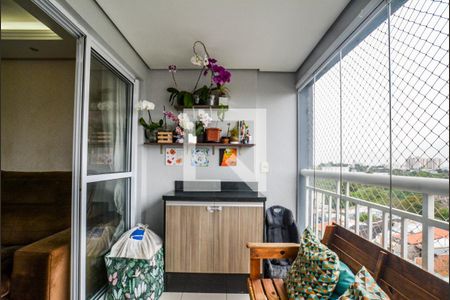 Varanda da Sala de apartamento à venda com 3 quartos, 91m² em Vila Eldizia, Santo André