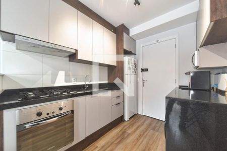 Sala - Cozinha Integrada de apartamento à venda com 1 quarto, 30m² em Jardim Caravelas, São Paulo