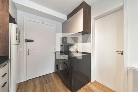 Sala - Cozinha Integrada de apartamento à venda com 1 quarto, 30m² em Jardim Caravelas, São Paulo