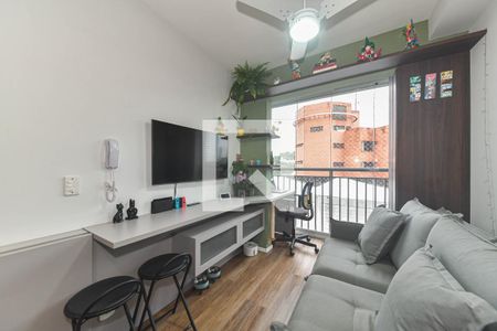 Sala - Cozinha Integrada de apartamento à venda com 1 quarto, 30m² em Jardim Caravelas, São Paulo