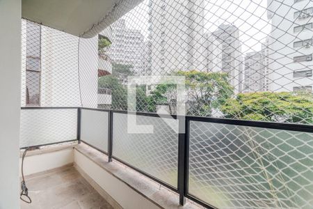Varanda da Sala de apartamento à venda com 1 quarto, 80m² em Jardim Paulista, São Paulo