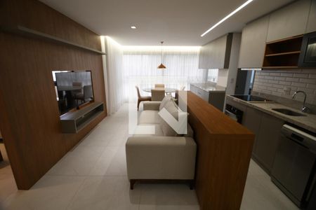 Sala de apartamento à venda com 1 quarto, 55m² em Nova Campinas, Campinas