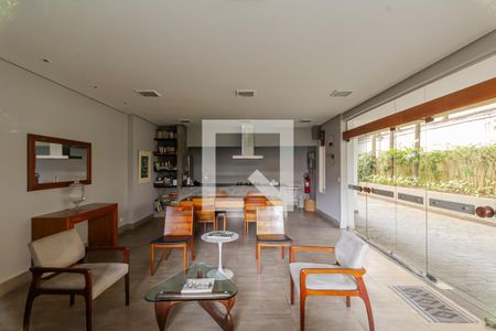 Área de Comum - Churrasqueira de apartamento para alugar com 1 quarto, 57m² em Vila Olímpia, São Paulo