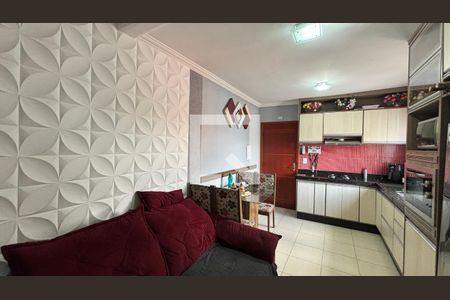 Sala/Cozinha de apartamento à venda com 2 quartos, 76m² em Jardim Marek, Santo André