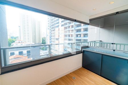 Sacada da Sala/Cozinha de kitnet/studio para alugar com 1 quarto, 32m² em Vila Clementino, São Paulo