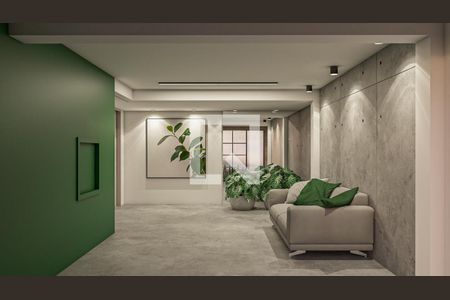 Área comum - Hall de entrada (Imagem ilustrativa)  de apartamento para alugar com 1 quarto, 24m² em Vila Nair, São Paulo